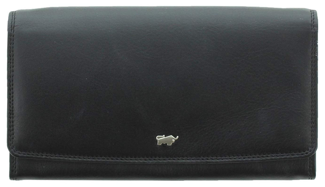 BRAUN BÜFFEL Geldbörse Golf 2.0 - aus echtem Leder (schwarz, 9 Fächer, Large)