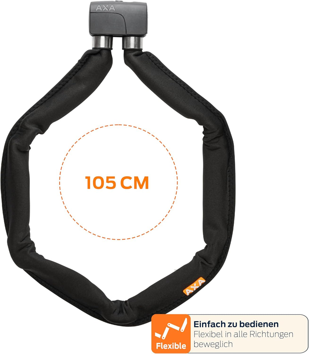 AXA Foldable 10-105 Faltschloss – Länge 105 cm – Stahlglieder 10 mm – Sicherheitsstufe 13 – Inkl. Ha