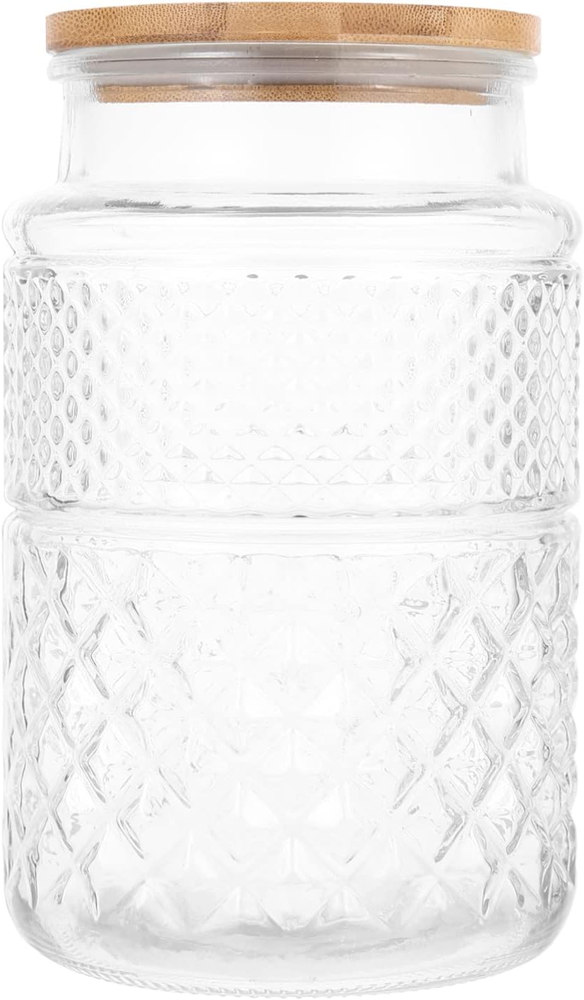 Cabilock Food Container Vorratsgl? Mit Holzdeckel Vorratsdosen Glasdose Dose Bonbonglas Honiggl? Kaf