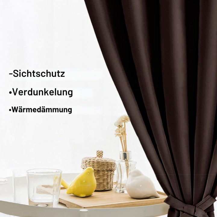 XWZO Blickdichte Vorhänge Verdunklungsvorhänge mit Ösen 2 Stücke Gardienen mit Raffhalter Lichtundur