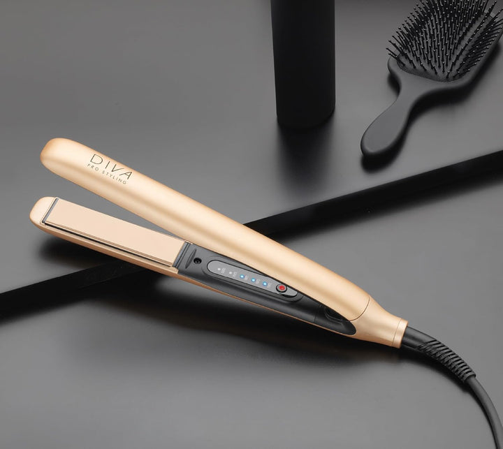 Diva Pro Styling Precious Metals Touch Glätteisen - Automatische Sicherheitsabschaltung - Einsatzber
