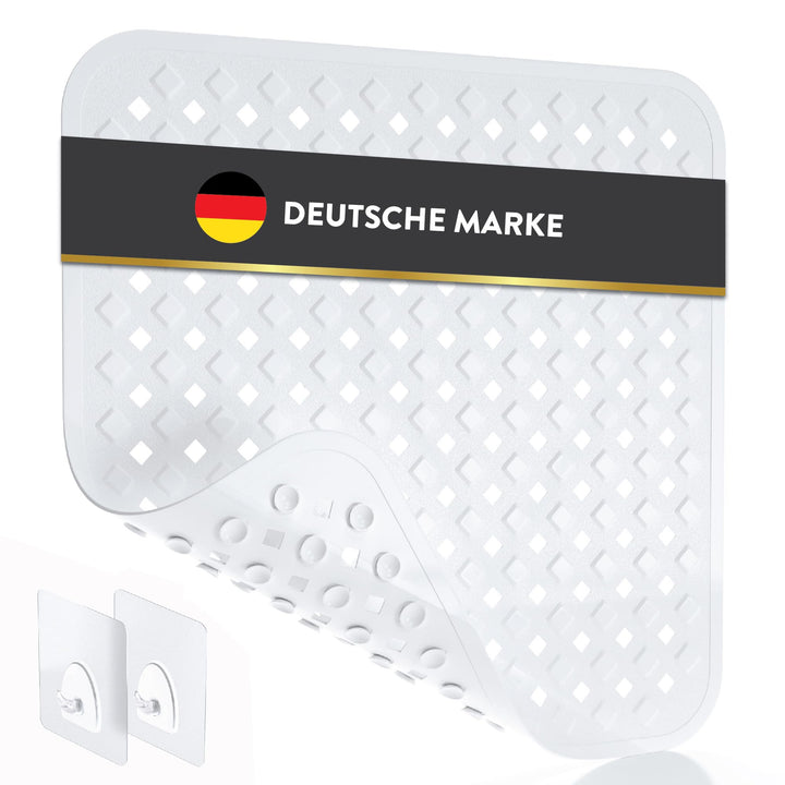 BAMONDO Duschmatte rutschfest & Hautsensitiv (weiss) 53x53 cm - Antirutschmatte Dusche maschinenwasc