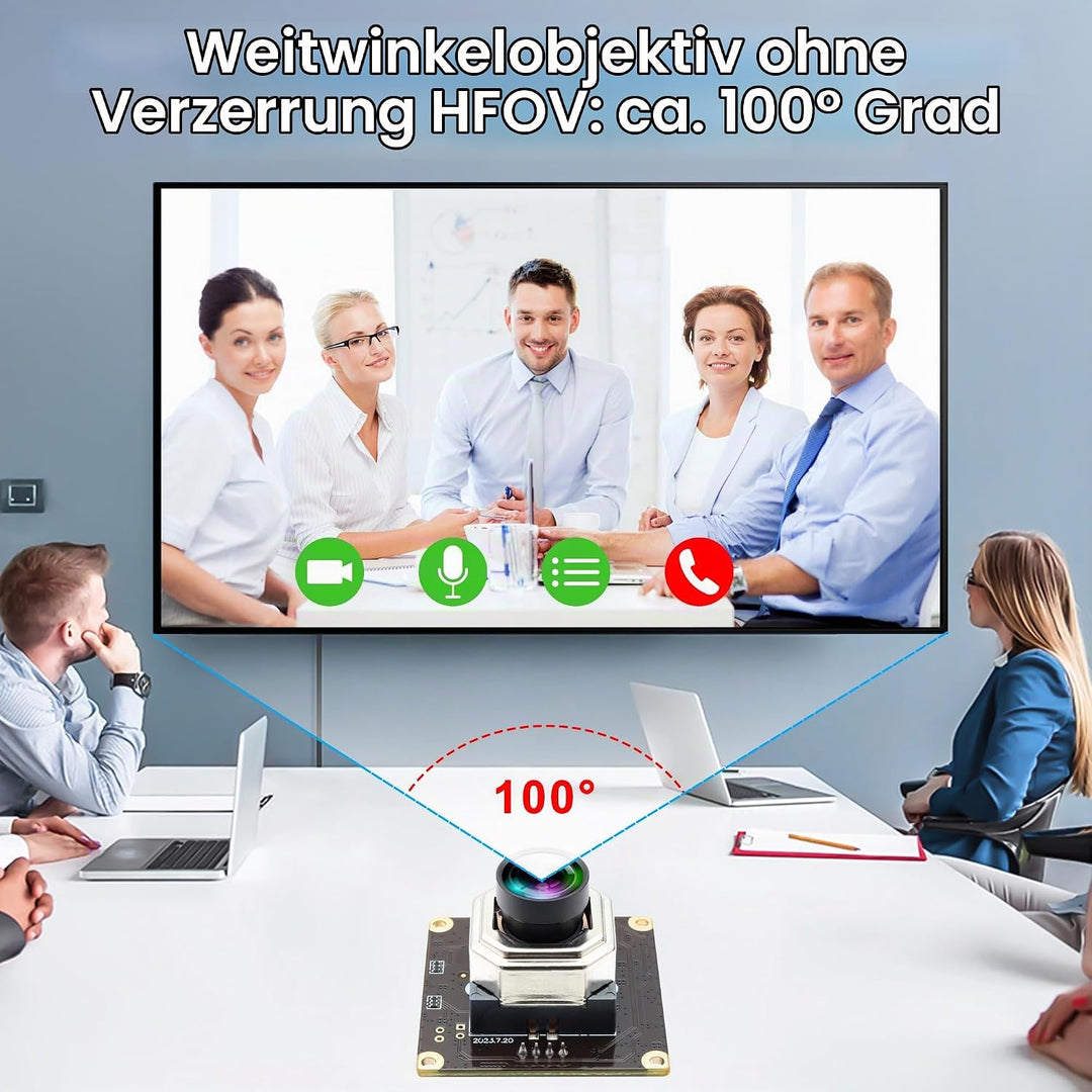 ELP USB Kameramodul 4K Autofokuskamera 1080P@120fps Hochgeschwindigkeitskamera 12MP Weitwinkel Keine
