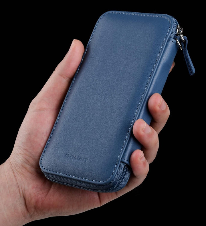 STILGUT Handytasche kompatibel mit iPhone 13 Mini, iPhone SE 2022 und andere Smartphones bis 5,4“, H