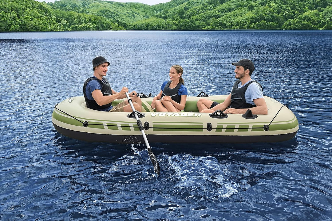 Hydro-Force 9'8" x 54 Voyager X3 aufblasbares Floss-Set | für bis zu 3 Erwachsene | inklusive Boot,