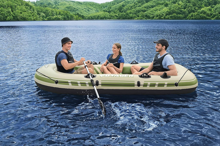 Hydro-Force 9'8" x 54 Voyager X3 aufblasbares Floss-Set | für bis zu 3 Erwachsene | inklusive Boot,
