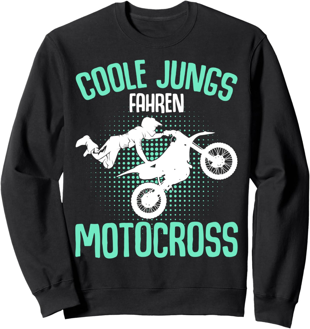 Coole Jungs fahren Motocross Dirt Biker Kinder Jungen Sweatshirt
