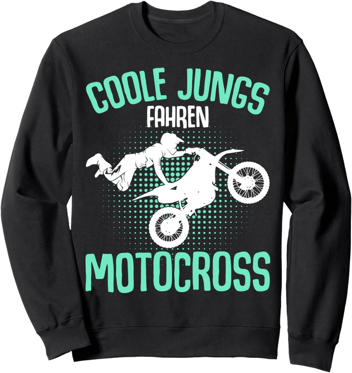 Coole Jungs fahren Motocross Dirt Biker Kinder Jungen Sweatshirt