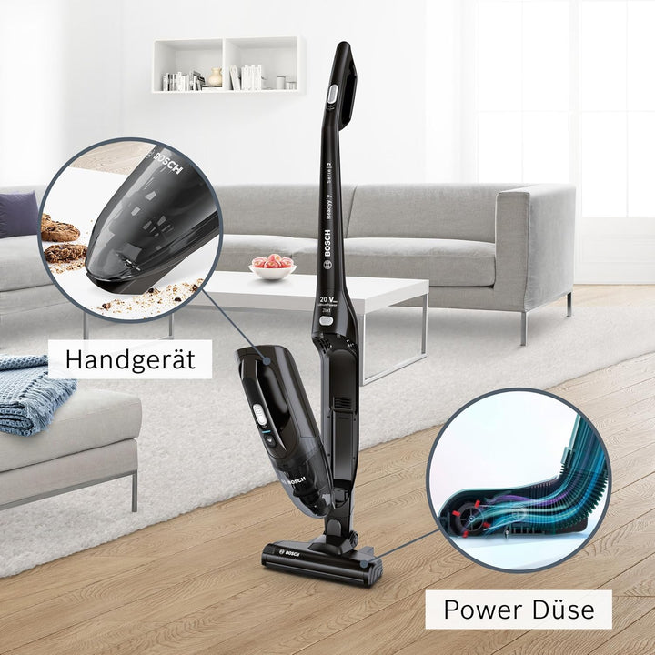 Bosch Akku-Staubsauger Readyy'y 2in1 Serie 2, 20Vmax, kabellos, beutellos, abnehmbares Handgerät, ho