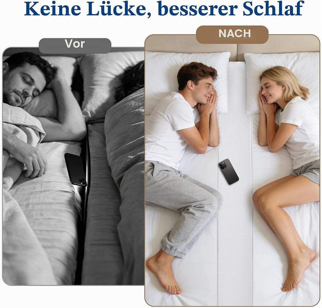 FeelAtHome 30,5 cm Liebesbrücke zum Verbinden von Zwei Einzelbetten zu einem Doppelbett - Matratzenk