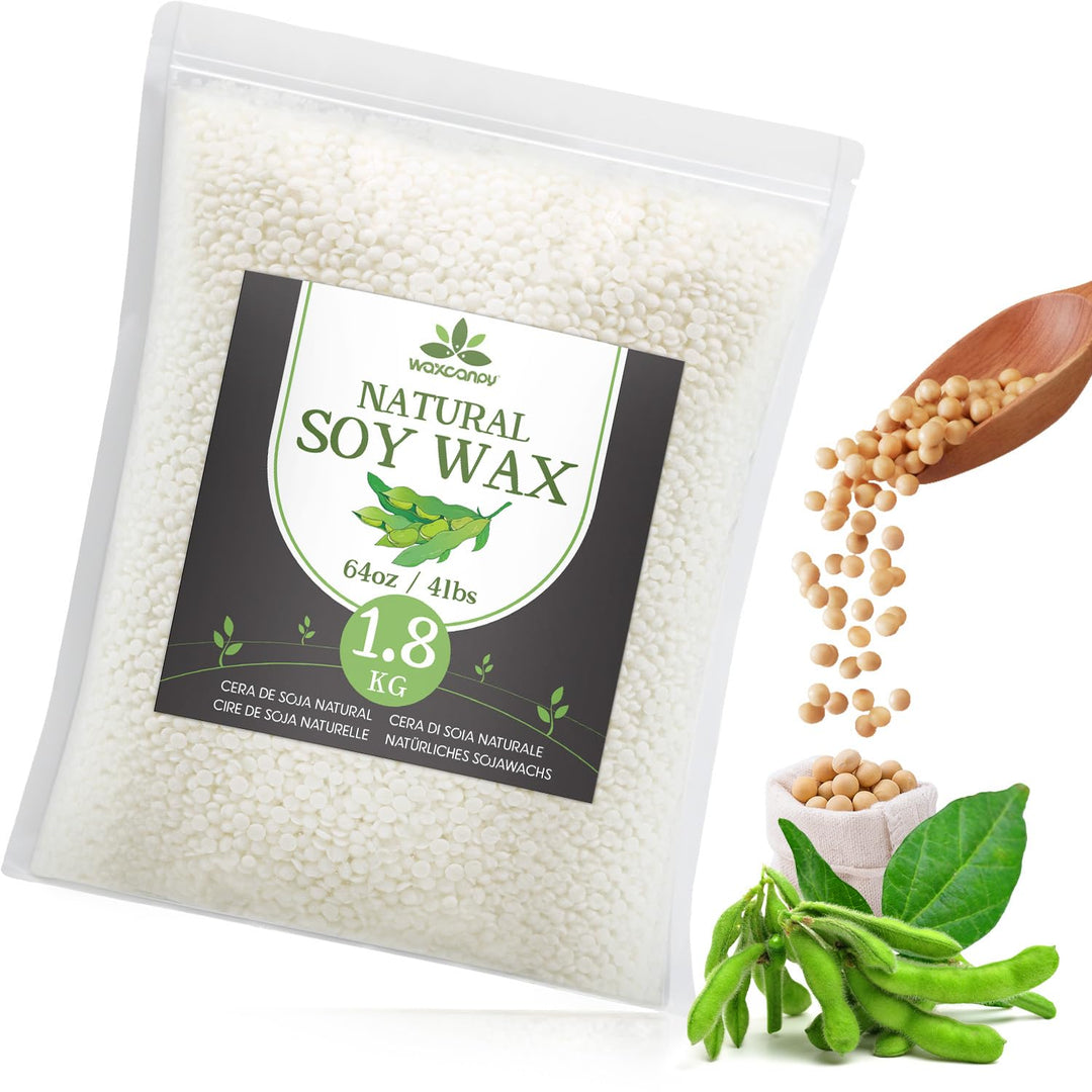Waxcanpy Sojawachs für Kerzen, Premium Kerzenwachs, Kerzenwachs zum Giessen & Kerzenherstellung, Ver