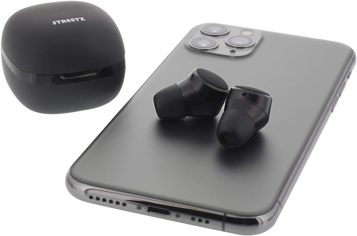 STREETZ Stereo Bluetooth Kopfhörer, Kabellose In Ear Earbuds mit Premium Klangprofil, besonders klei