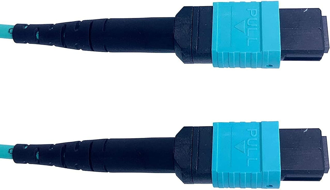 Elfcam® - Glasfaserkabel MPO weiblich auf MPO weiblich, Multimode OM3 50/125um, LSZH, Typ B (15 m, 8