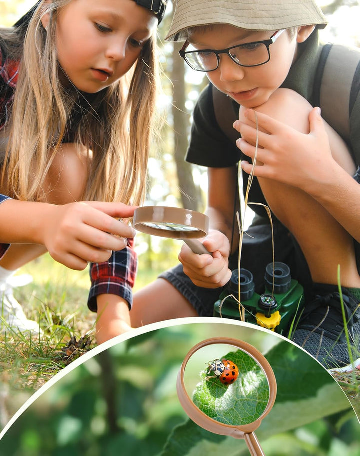 ROBOTIME Kinder Entdecker Kit, mit Insektennetz, Lupe, Insektenbeobachter, Schmetterlingsnetz, Outdo