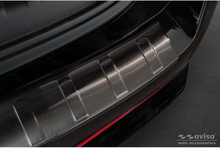 Avisa Schwarz Edelstahl Heckstossstangenschutz kompatibel mit BMW X1 U11 / U11 xLine 2022- 'Ribs'