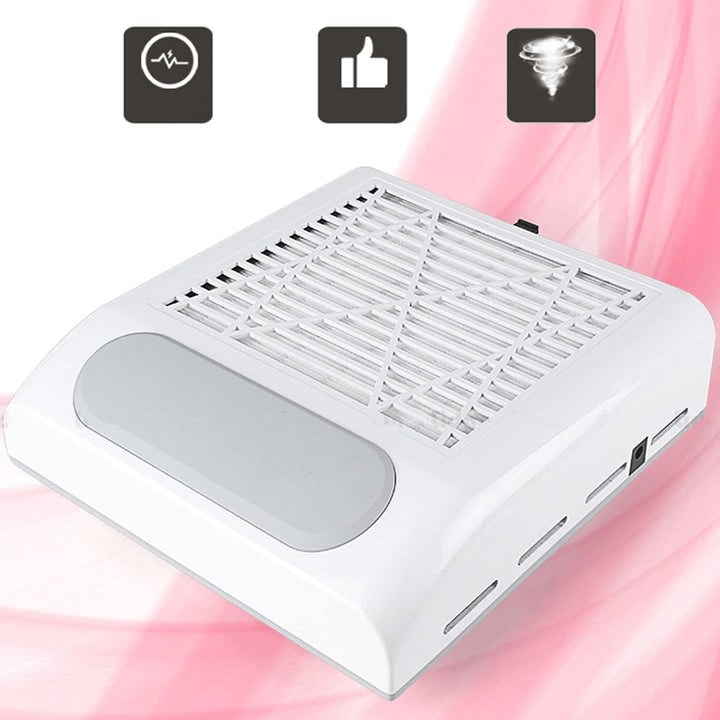 80W Profi Staubabsaugung für Nägel, Weiss Nagelstaubsauger Absaugung Nägel mit Wiederverwendbarem Fi