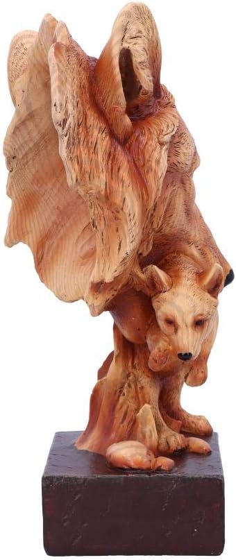Nemesis Now H5034R0 Naturschutz Wolf Mutter und Junges Holz Optik Büste Polyresin Einheitsgrösse