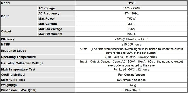 MCWlaser 150W CO2 Laser Netzteil DY20 für 100W 130W 150W RECI W4/S4 W6/S6 W8/S8 CO2 Laserröhre CO2 L