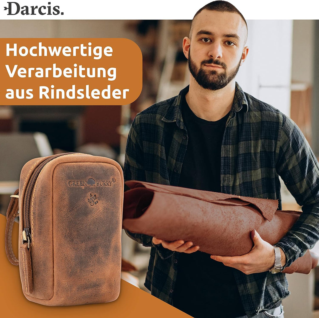 Fahrradtasche aus Leder in Braun - Satteltasche mit 2 Schlaufen - Langlebig und robust durch unser R