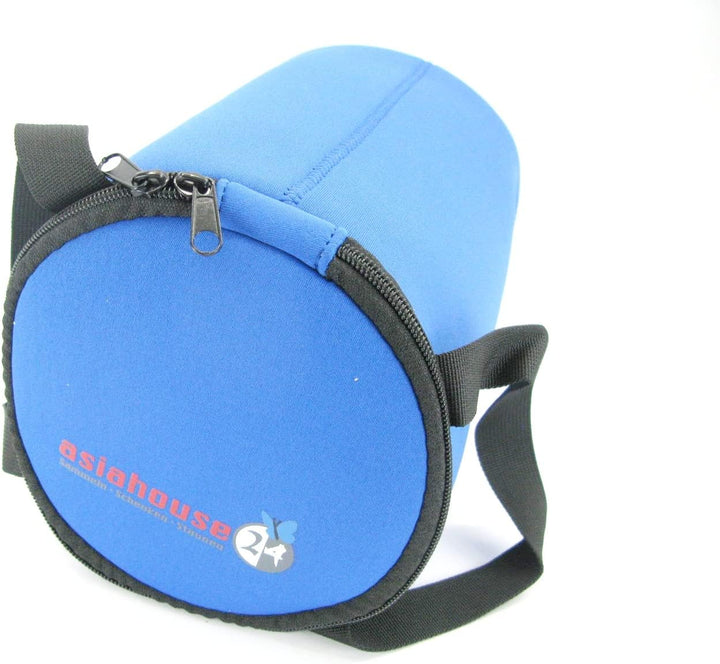 Bierfasskühler 5L aus 5-6mm dickem bestem Neopren mit Tragegriff und Reissverschluss (Blau), Blau