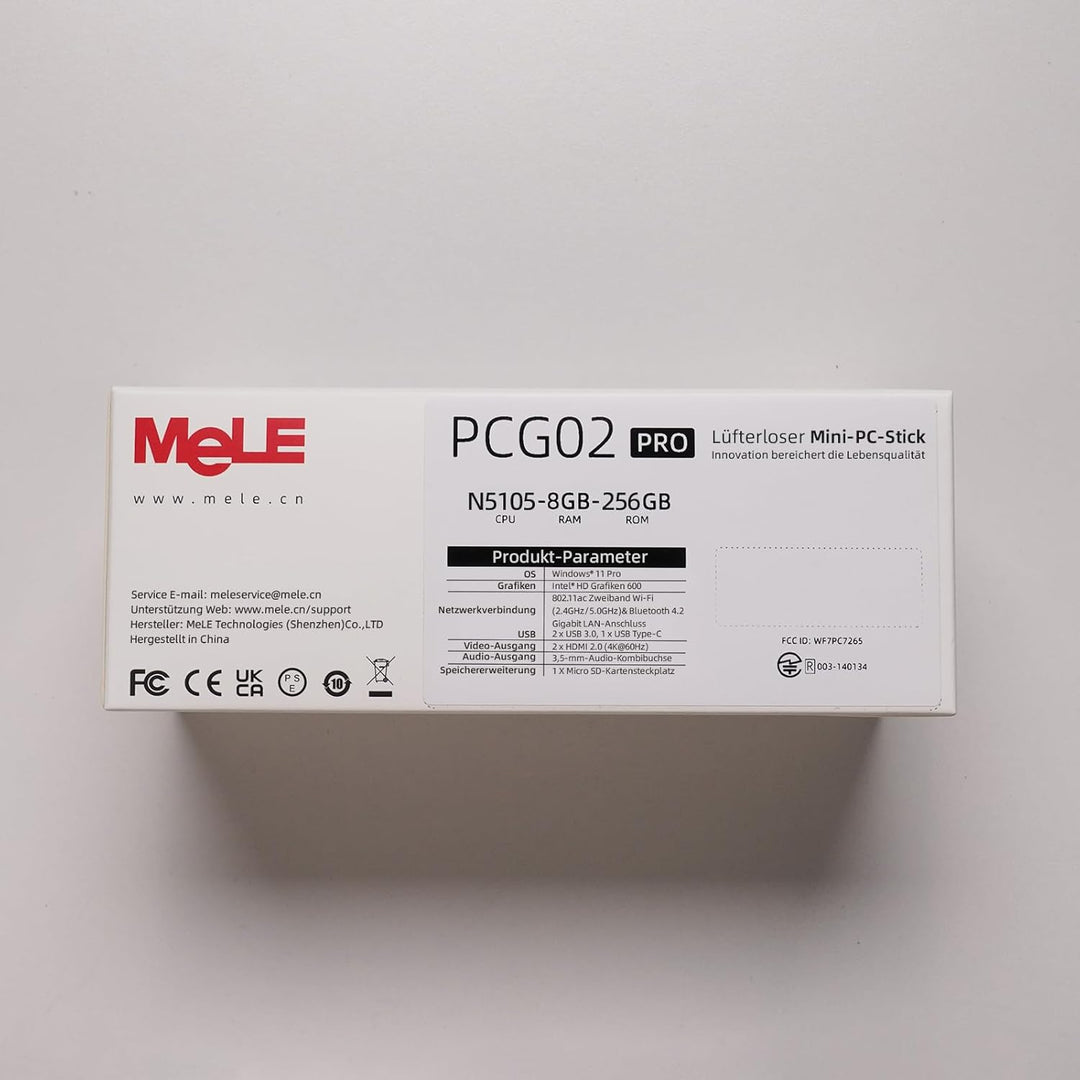 MeLE PCG02 Pro Mini PC Stick Celeron N5105(bis zu 2.9GHz) 8GB 256GB Micro Computer Lüfterloser Klein