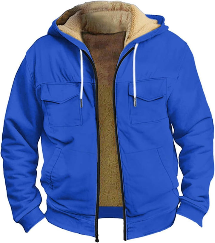 HSUAYEUD Hoody Herren Cool Mantel Lauschig Langarm Kapuzen Tailliert Kordelzu Hoodie Herren Schlicht