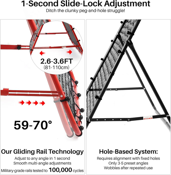 Doppelseitige Rebounder Net Fussball Training Ausrüstung, 100/120/180cm, Fussball Tor Kickback Ziel