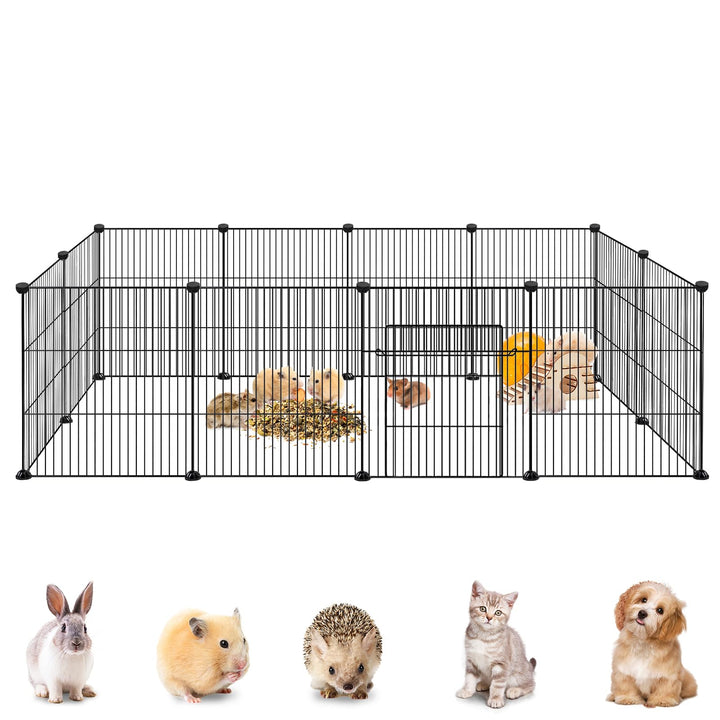 YRHome Freigehege Gittergehege für Kaninchen Hasen Meerschweinchen Gehege Freilauf Hamster Welpengeh