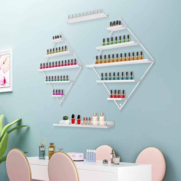 5 Ebenen Rhombus Nagellack Organizer Regal Display, Nagellack Regal, Wandregal Nagellackständer, Met
