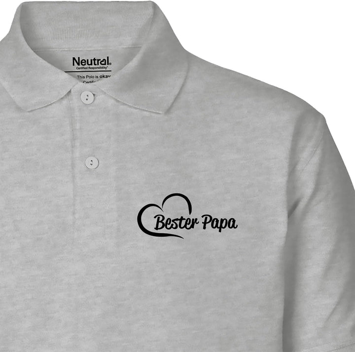Huuraa Herren Polo Shirt Bester Papa Herz Bio Baumwolle Fairtrade Poloshirt Geschenkidee S Sport Gre