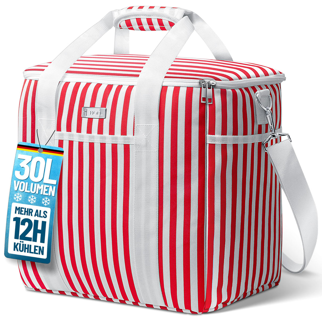HOEL Kühltasche gross 20L &amp; 30L faltbar - Isolierte Thermotasche - Lunchtasche wasserdicht &amp; auslauf