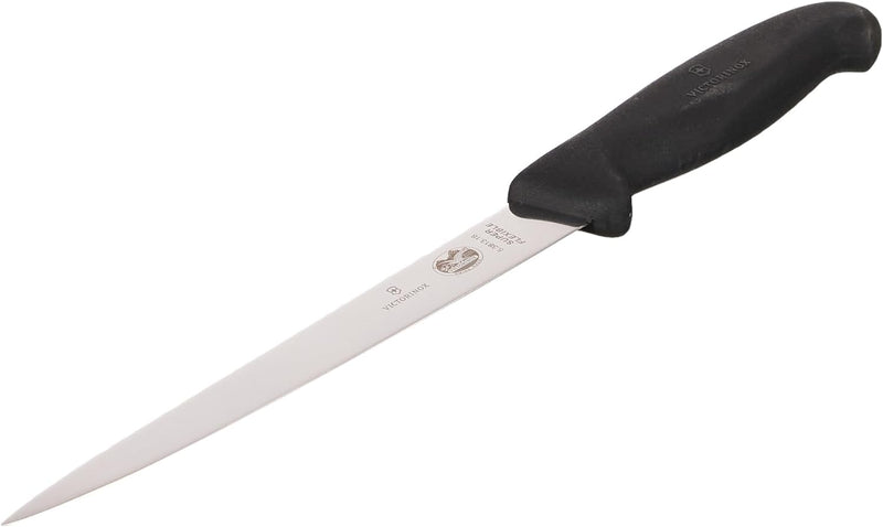 Victorinox Fibrox Fisch Filetiermesser, Swiss Made, 18cm flexible Klinge, Rutschfest, rostfrei, Edel