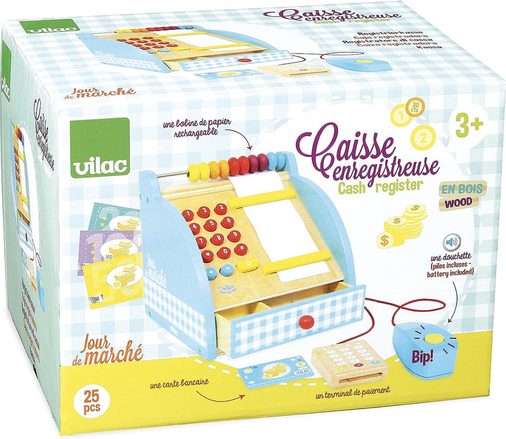 Vilac vilac8102 Cash Registe, 16 x 16,5 cm Pretend Play Registrierkasse, Pretend Play Registrierkass