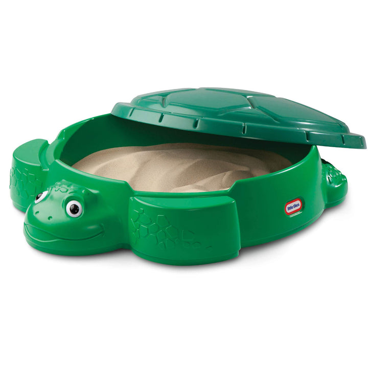 Little Tikes Schildkröte Sandkasten für den Garten. Sicheres & tragbares Sommerspielzeug, Planschbec