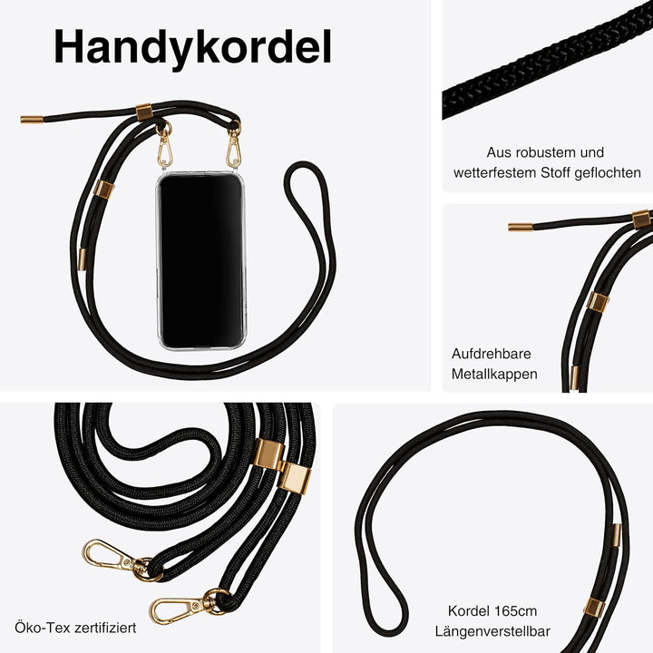 Jalouza - iPhone 14 Set - Handyhülle, Handykette und Kordel - kompatibel mit iPhone 14, iPhone 14 Pl