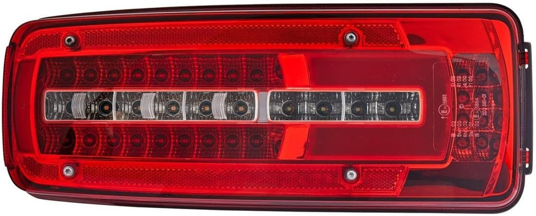 HELLA 2VD 012 381-351 Heckleuchte - Truck Full LED - LED - 24V links links DIN Stecker hinten, links