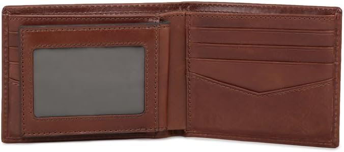 Fossil Herren Reisepasshülle Ryan aus Leder 12,4 cm L x 0,5 cm B x 8,9 cm H Braun, Braun