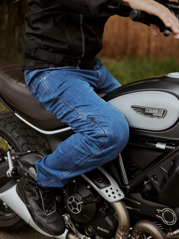 REBELHORN Classic III MotorradJeans Herren | Aramidfaser Futter | SAS-TEC Knie und Hüftprotektoren |