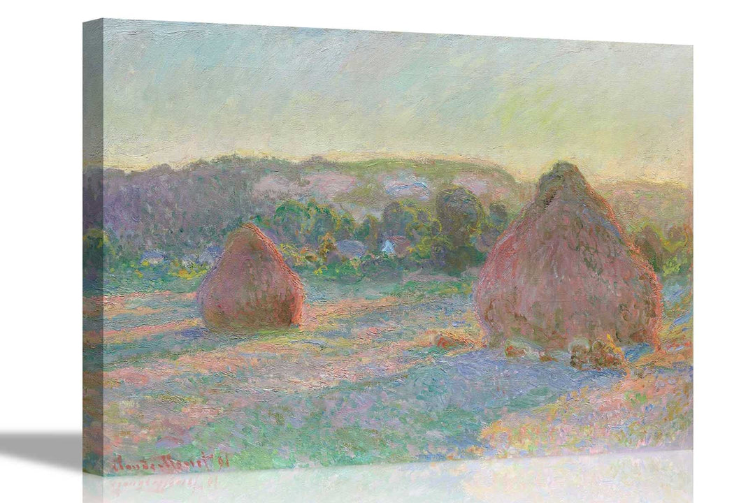 Claude Monet Kunstdruck auf Leinwand, Weizen-Ende des Sommers, 86 x 61 cm
