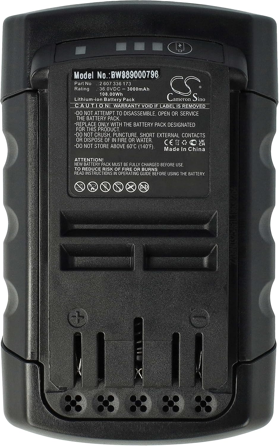 vhbw Akku kompatibel mit Bosch AdvancedRotak 36-750 | 36-650 Rasenmäher Akku-Gartengerät (3000mAh 36