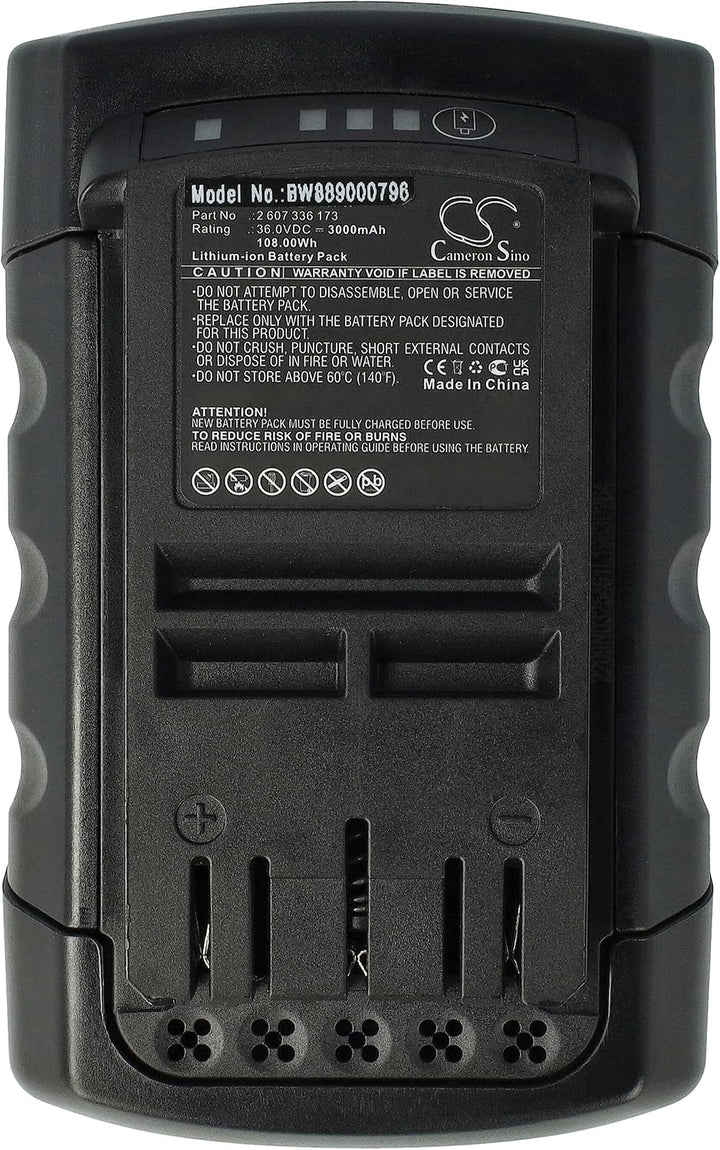 vhbw Akku kompatibel mit Bosch AdvancedRotak 36-750 | 36-650 Rasenmäher Akku-Gartengerät (3000mAh 36