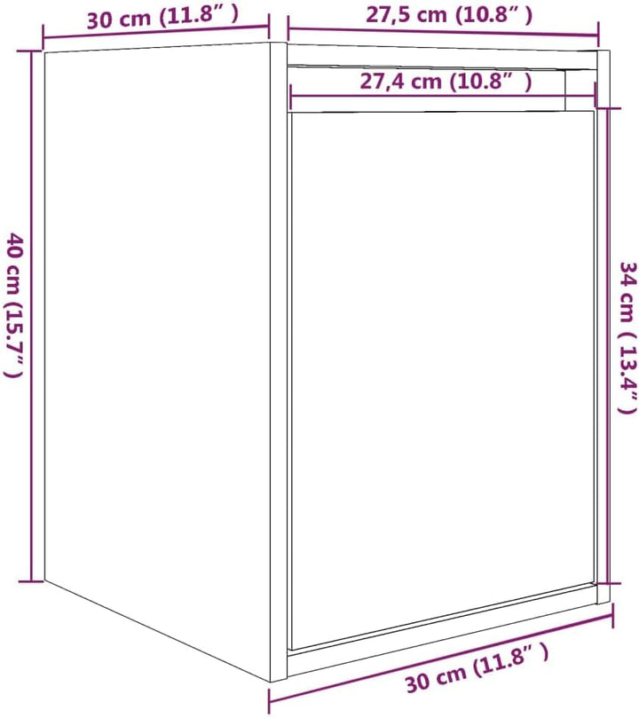vidaXL 2X Wandschrank Hängeschrank TV Schrank Holzschrank TV Möbel Regal Aufbewahrung Wohnzimmer Büc