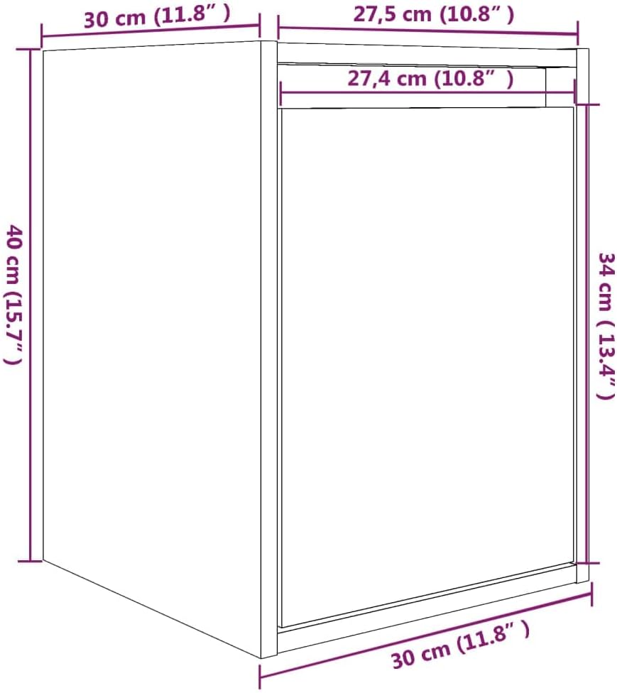 vidaXL 2X Wandschrank Hängeschrank TV Schrank Holzschrank TV Möbel Regal Aufbewahrung Wohnzimmer Büc