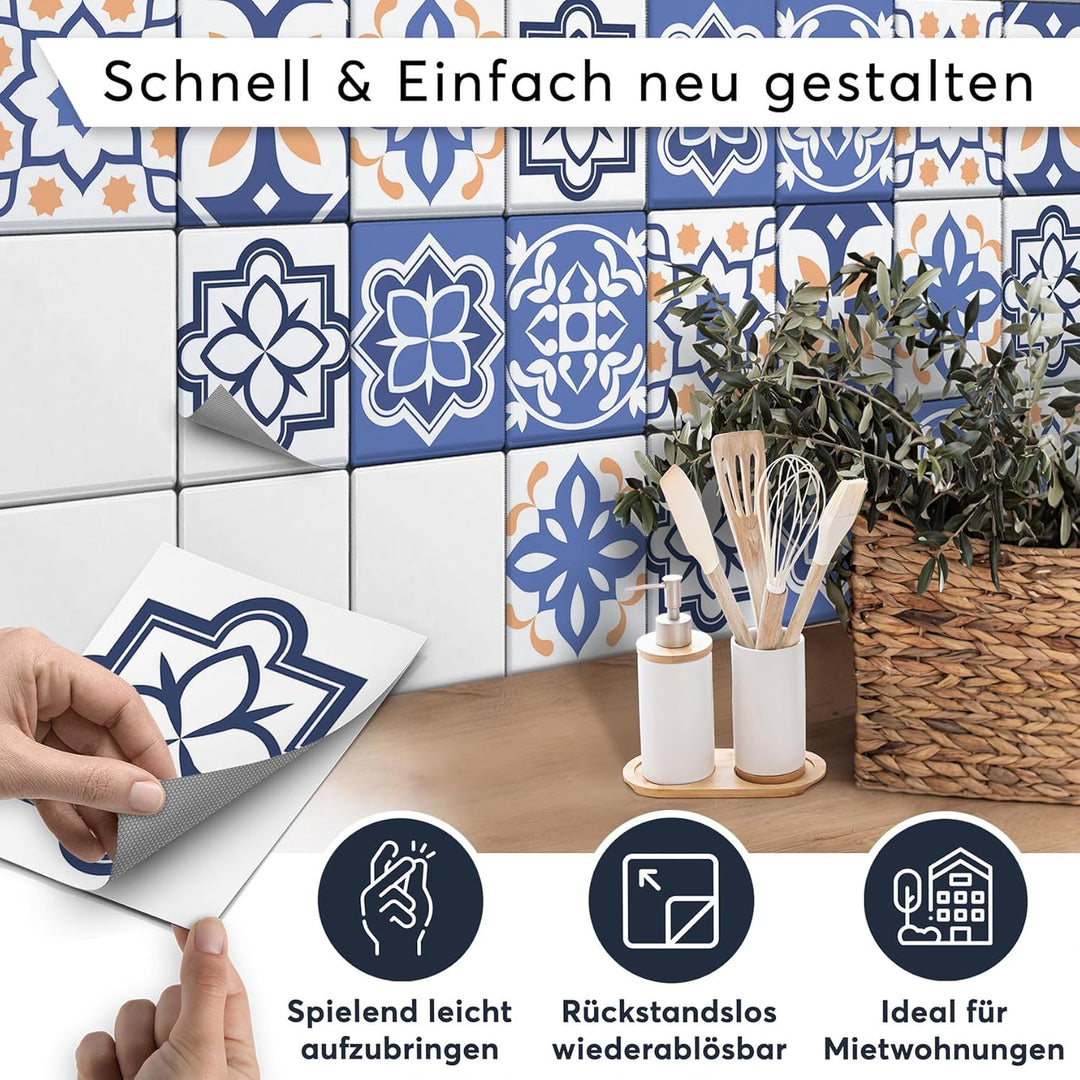 CREATISTO Mosaik-Fliesen Fliesensticker Fliesenfolie - Aufkleber Folie für Fliesen I Klebefliesen De