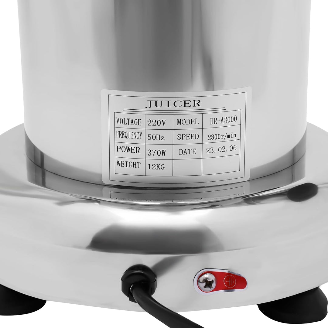 600W Saftpresse Elektrisch Kompakt, Entsafter, Saftpresse Elektrisch aus Edelstahl, 2800r/min, 85mm