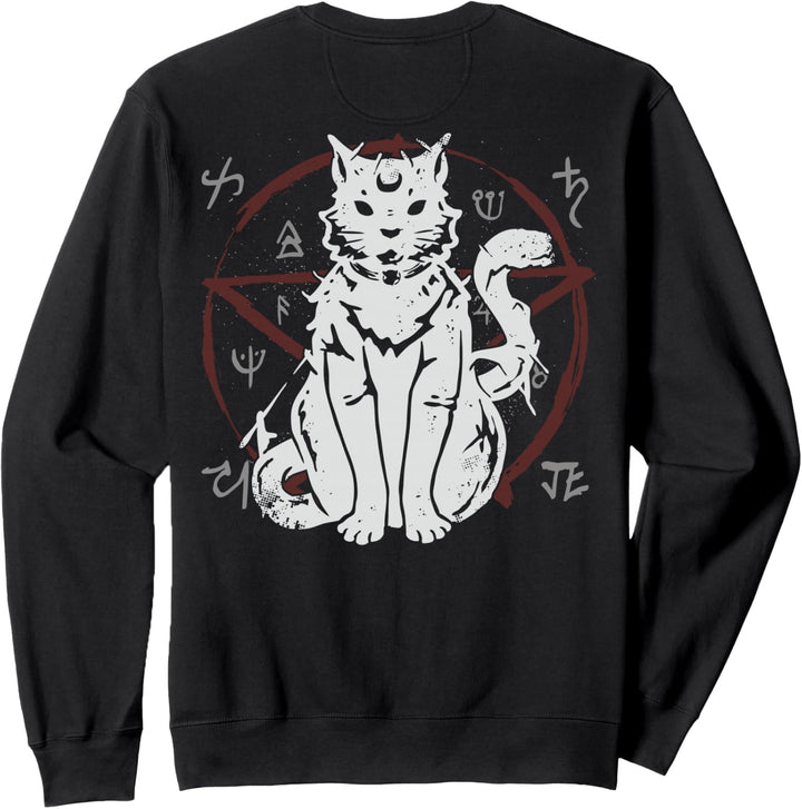 BACKPRINT Baphomet Satanic Pentagramm Goth Outfit Goth Sweatshirt