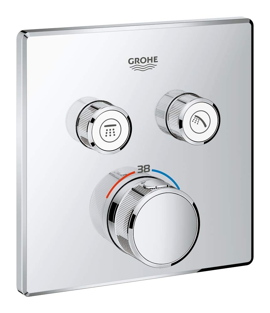 GROHE Grohtherm Smartcontrol - Brause- & Duschsystem -Thermostat (2 Absperrventile, ultraflaches Des