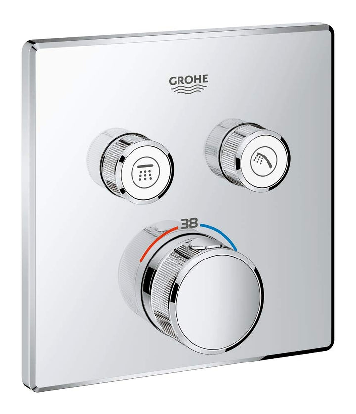 GROHE Grohtherm Smartcontrol - Brause- & Duschsystem -Thermostat (2 Absperrventile, ultraflaches Des