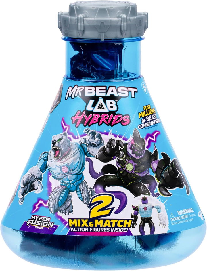MrBeast Lab Hybrids Mehrfachpackung, Verschiedene Hybrid-Teile und 2 Actionfiguren zum Kombinieren,