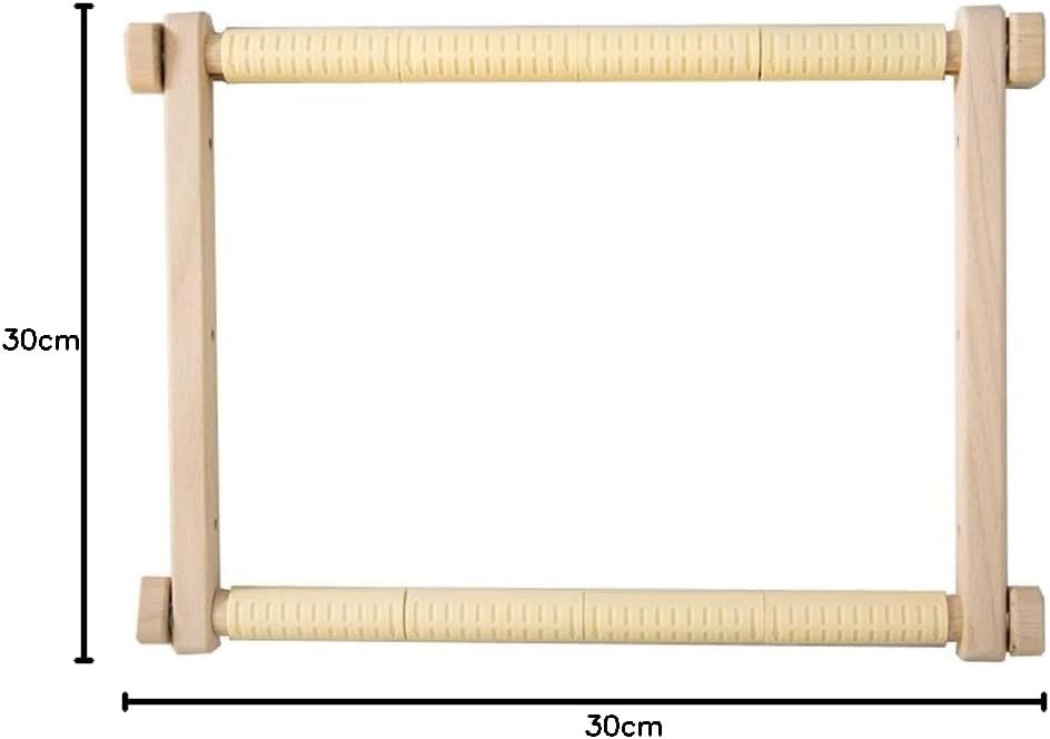 Stickständer für Tisch und Couch "Rhein" mit Stickrahmen 30x40 cm, Holz, verstellbar, 30x40 cm